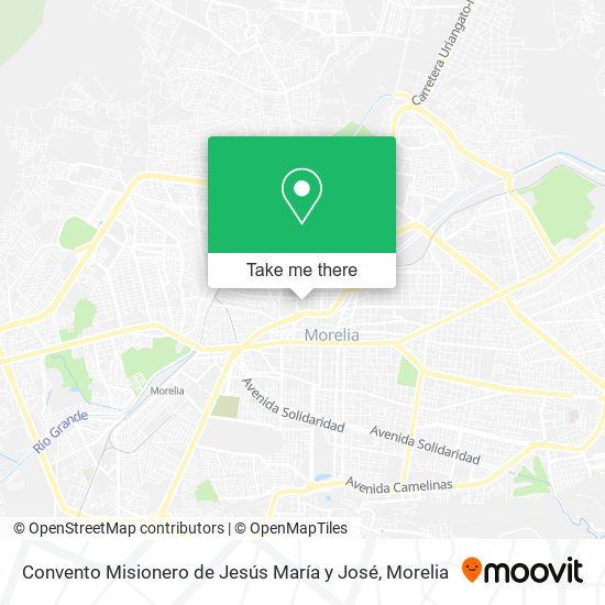 Convento Misionero de Jesús María y José map