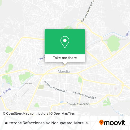 Mapa de Autozone Refacciones av. Nocupetaro