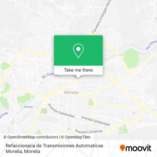 Mapa de Refaccionaria de Transmisiones Automaticas Morelia