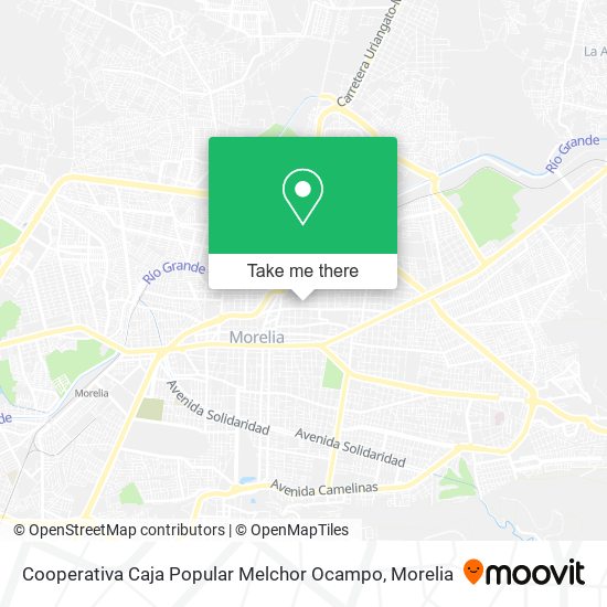 Mapa de Cooperativa Caja Popular Melchor Ocampo