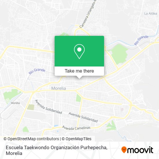 Escuela Taekwondo Organización Purhepecha map