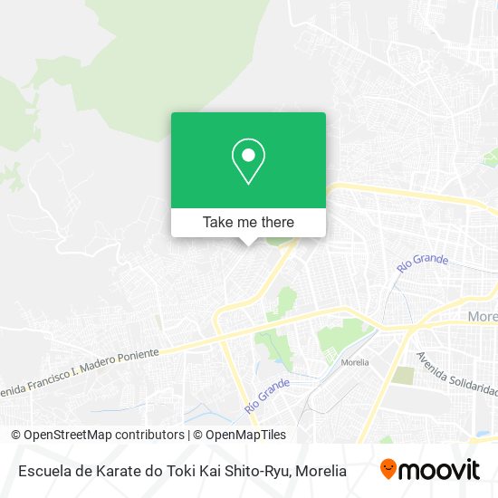 Mapa de Escuela de Karate do Toki Kai Shito-Ryu