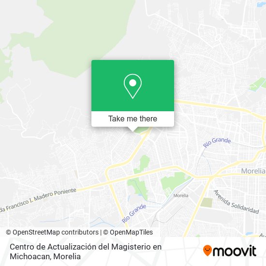 Mapa de Centro de Actualización del Magisterio en Michoacan