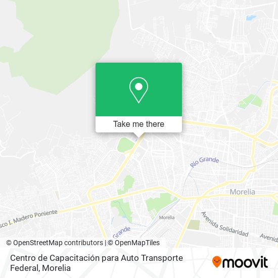 Centro de Capacitación para Auto Transporte Federal map