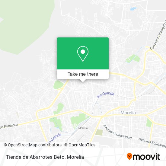 Mapa de Tienda de Abarrotes Beto