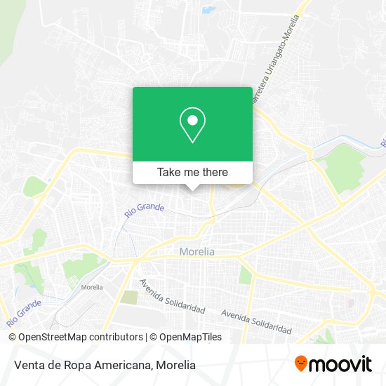 Venta de Ropa Americana map
