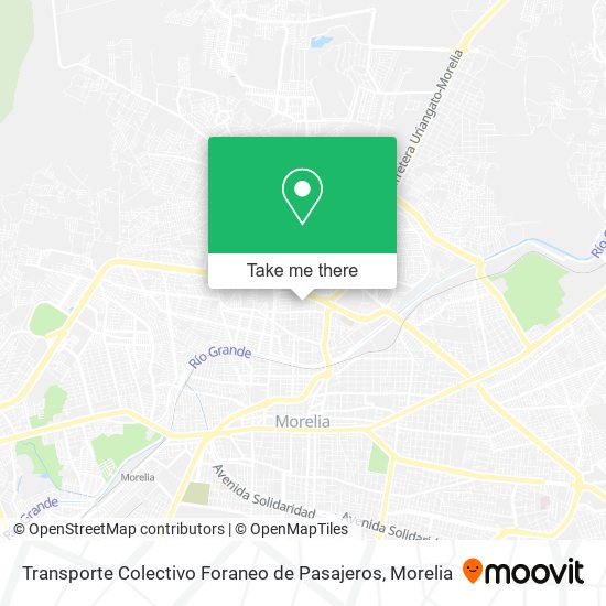 Mapa de Transporte Colectivo Foraneo de Pasajeros