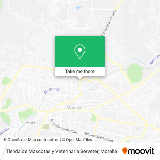 Mapa de Tienda de Mascotas y Veterinaria Serveter