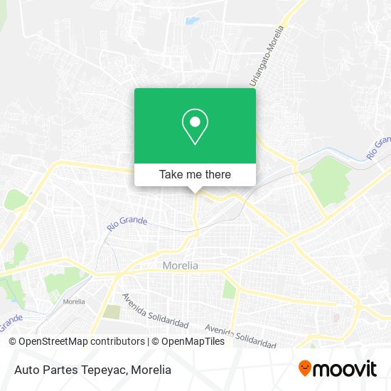 Mapa de Auto Partes Tepeyac