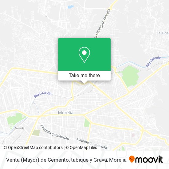 Venta (Mayor) de Cemento, tabique y Grava map