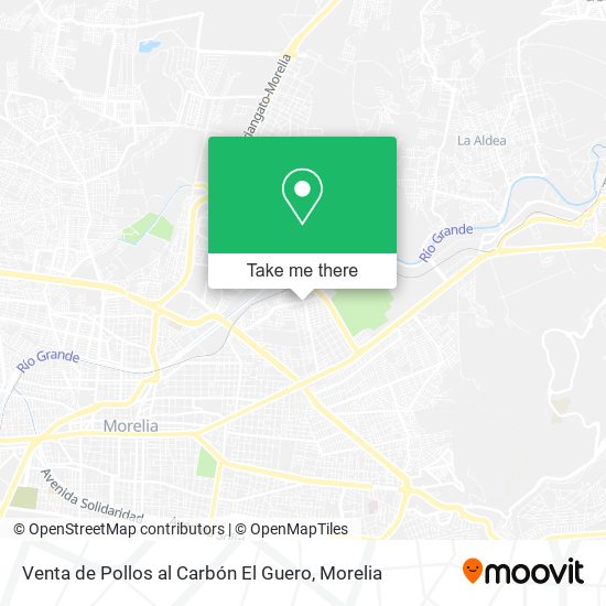 Mapa de Venta de Pollos al Carbón El Guero