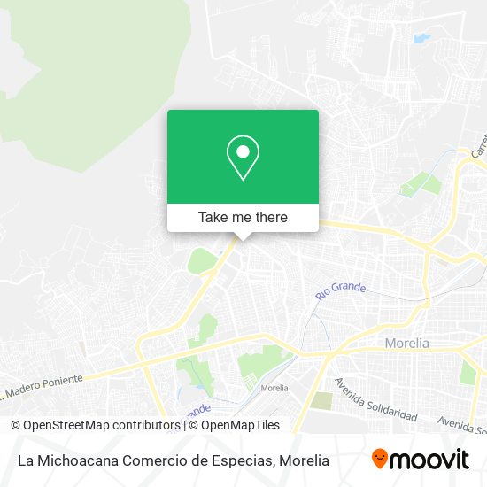 Mapa de La Michoacana Comercio de Especias