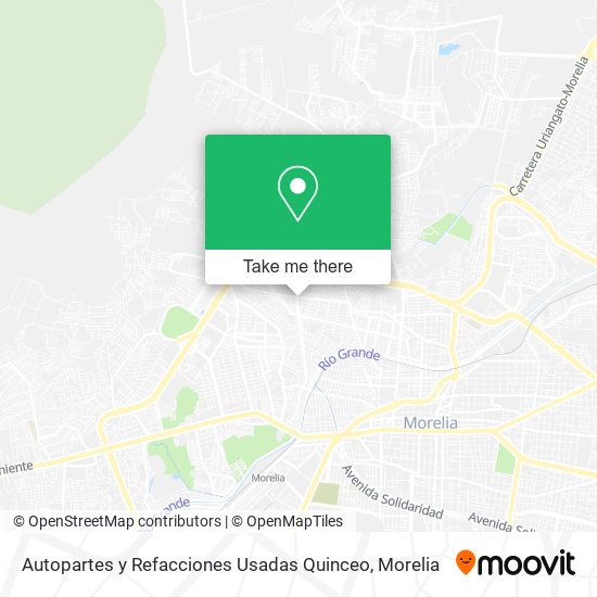 Mapa de Autopartes y Refacciones Usadas Quinceo