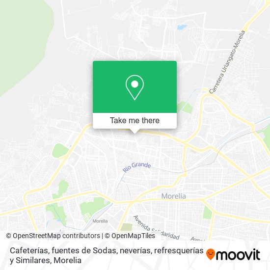 Mapa de Cafeterías, fuentes de Sodas, neverías, refresquerías y Similares