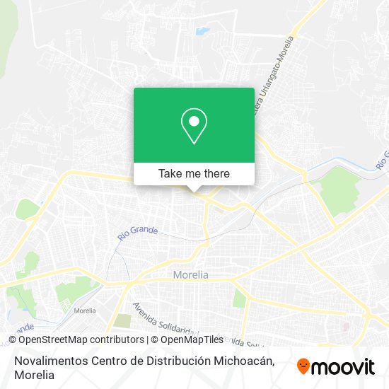 Mapa de Novalimentos Centro de Distribución Michoacán