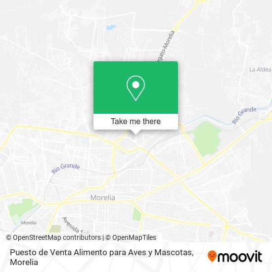 Mapa de Puesto de Venta Alimento para Aves y Mascotas