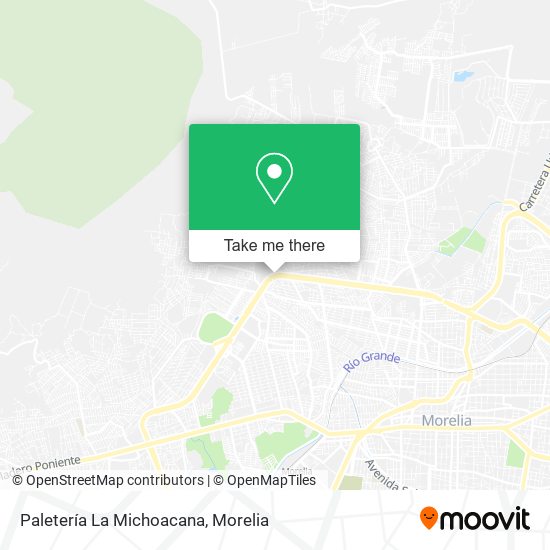 Mapa de Paletería La Michoacana