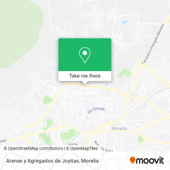 Arenas y Agregados de Joyitas map