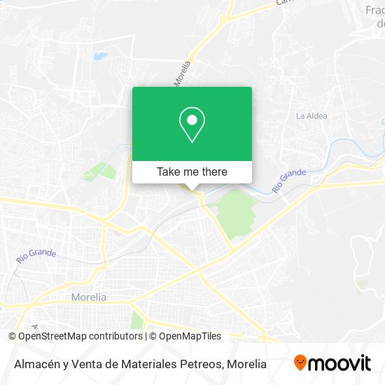 Mapa de Almacén y Venta de Materiales Petreos