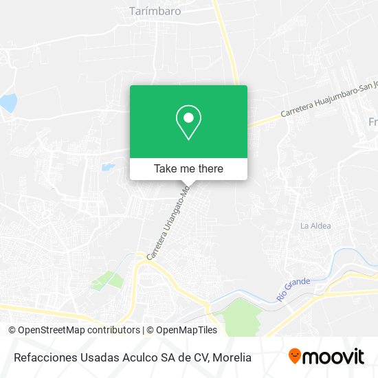 Mapa de Refacciones Usadas Aculco SA de CV