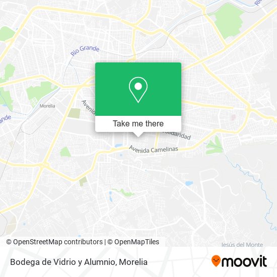 Mapa de Bodega de Vidrio y Alumnio