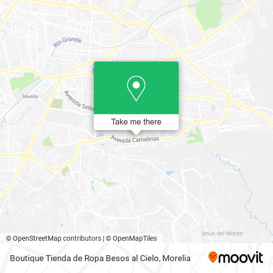 Mapa de Boutique Tienda de Ropa Besos al Cielo