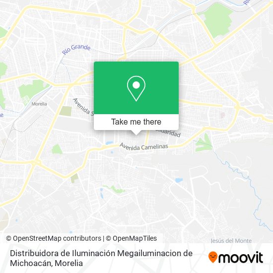 Mapa de Distribuidora de Iluminación Megailuminacion de Michoacán