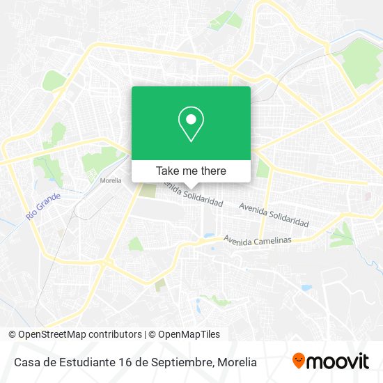 Mapa de Casa de Estudiante 16 de Septiembre