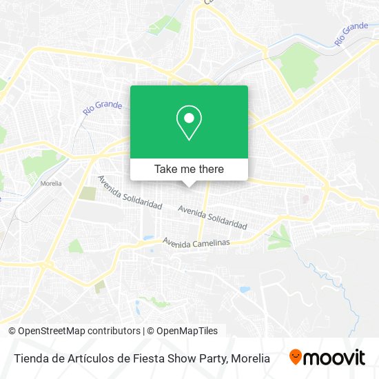 Tienda de Artículos de Fiesta Show Party map