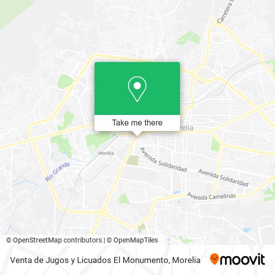 Mapa de Venta de Jugos y Licuados El Monumento