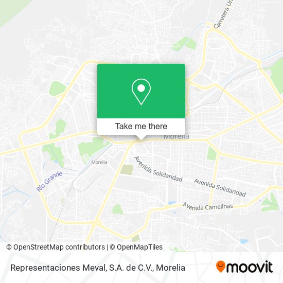 Representaciones Meval, S.A. de C.V. map