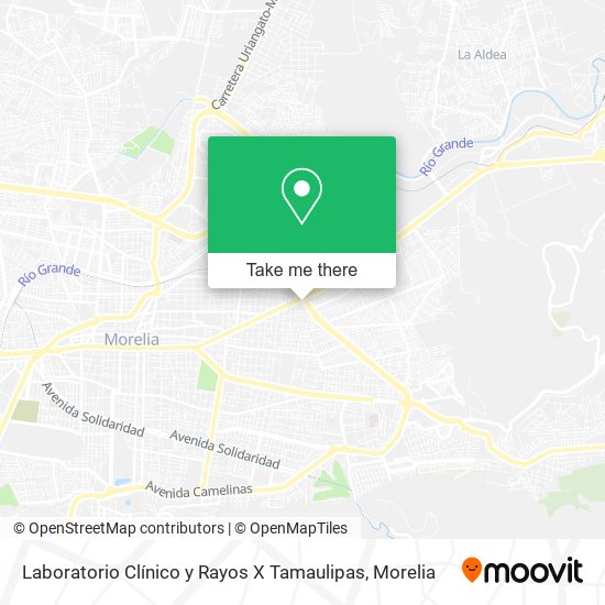 Mapa de Laboratorio Clínico y Rayos X Tamaulipas