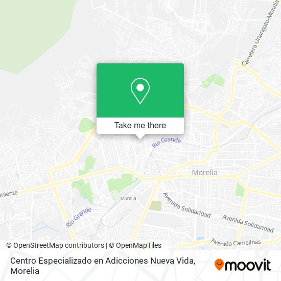 Centro Especializado en Adicciones Nueva Vida map