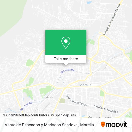 Mapa de Venta de Pescados y Mariscos Sandoval