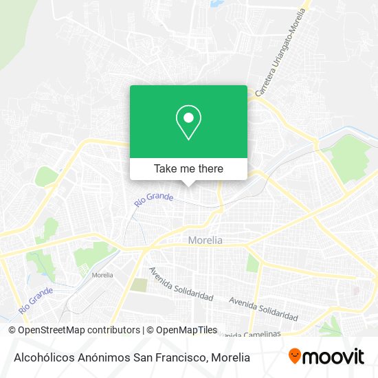 Mapa de Alcohólicos Anónimos San Francisco