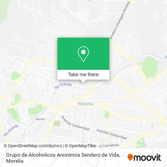 Mapa de Grupo de Alcoholicos Anonimos Sendero de Vida