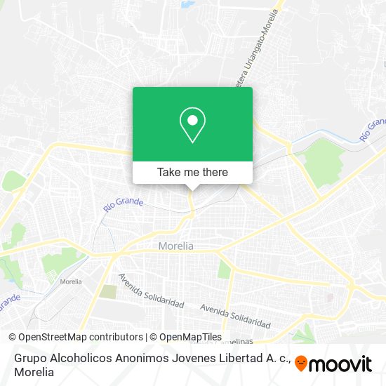 Mapa de Grupo Alcoholicos Anonimos Jovenes Libertad A. c.