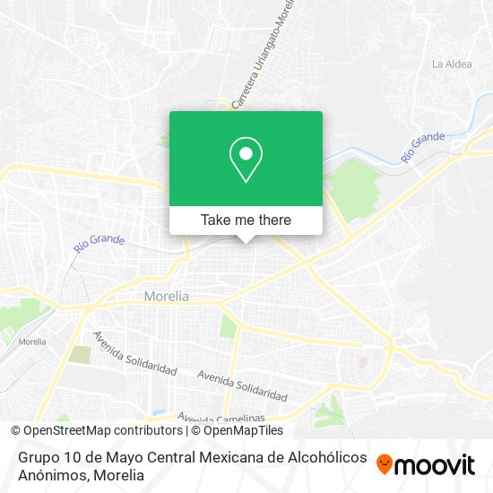 Grupo 10 de Mayo Central Mexicana de Alcohólicos Anónimos map