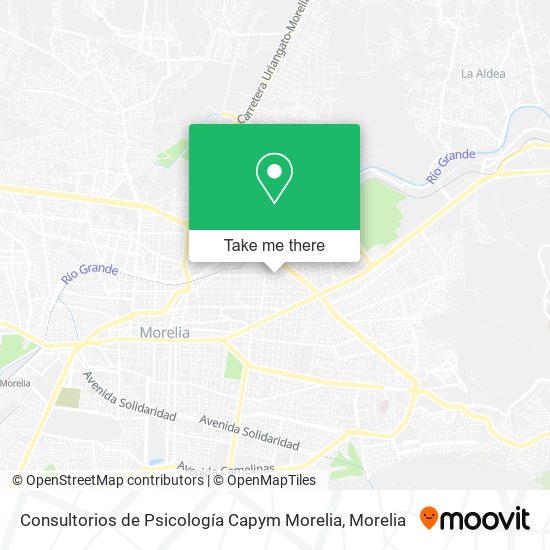 Mapa de Consultorios de Psicología Capym Morelia