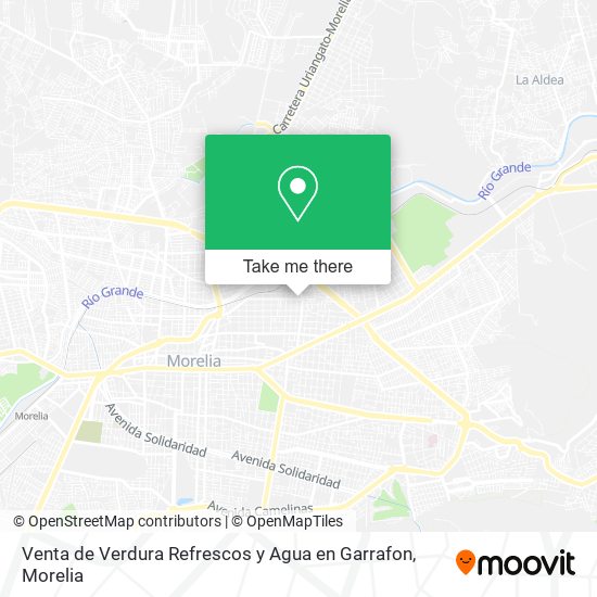 Venta de Verdura Refrescos y Agua en Garrafon map