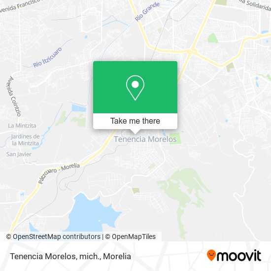Tenencia Morelos, mich. map