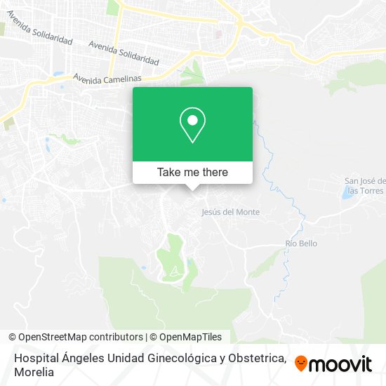 Mapa de Hospital Ángeles Unidad Ginecológica y Obstetrica
