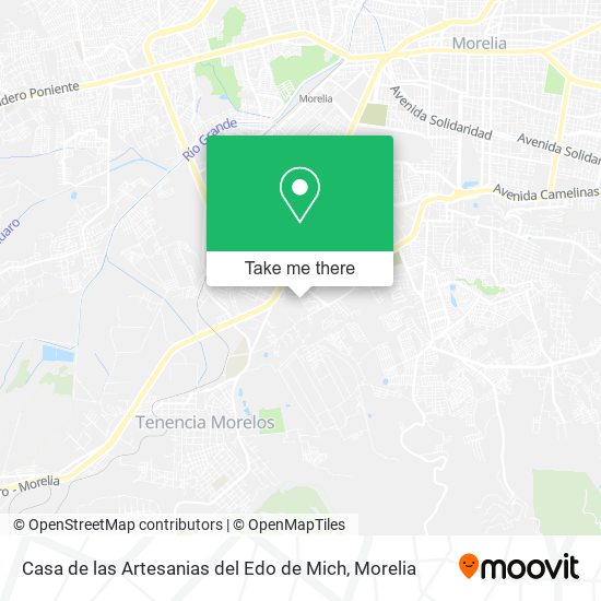 Mapa de Casa de las Artesanias del Edo de Mich