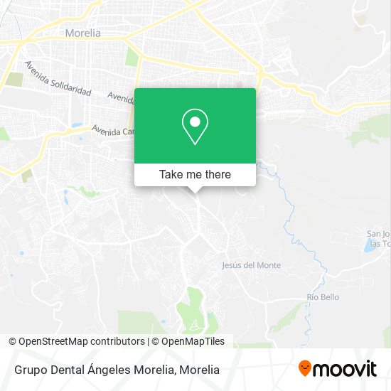Mapa de Grupo Dental Ángeles Morelia