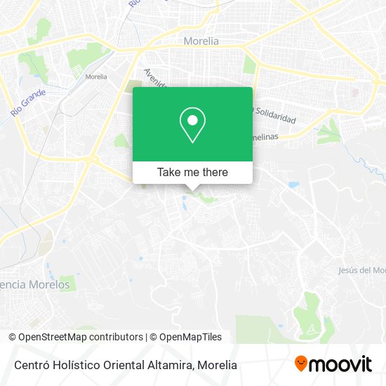 Mapa de Centró Holístico Oriental Altamira