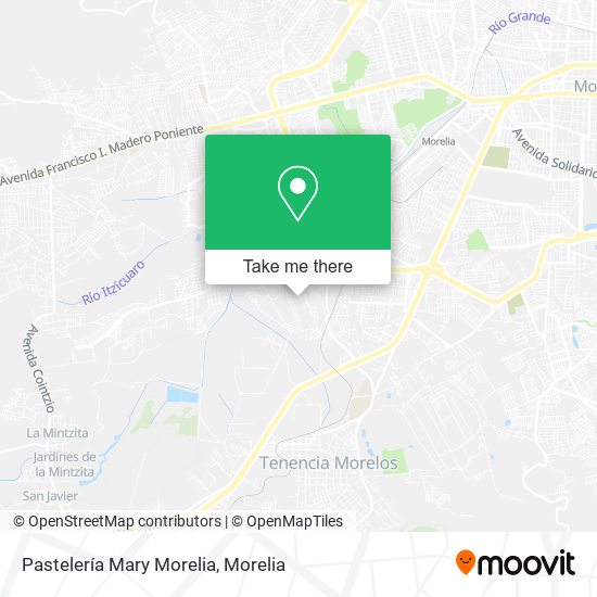 Pastelería Mary Morelia map