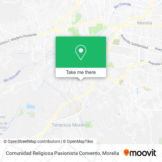 Mapa de Comunidad Religiosa Pasionista Convento