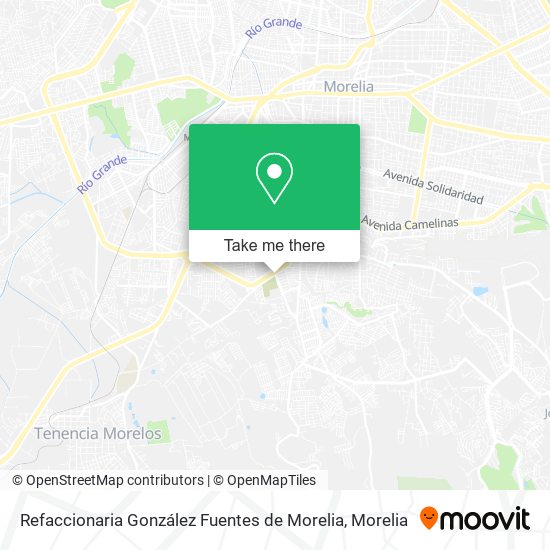 Mapa de Refaccionaria González Fuentes de Morelia