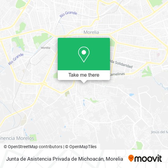 Junta de Asistencia Privada de Michoacán map