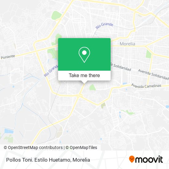 Pollos Toni. Estilo Huetamo map